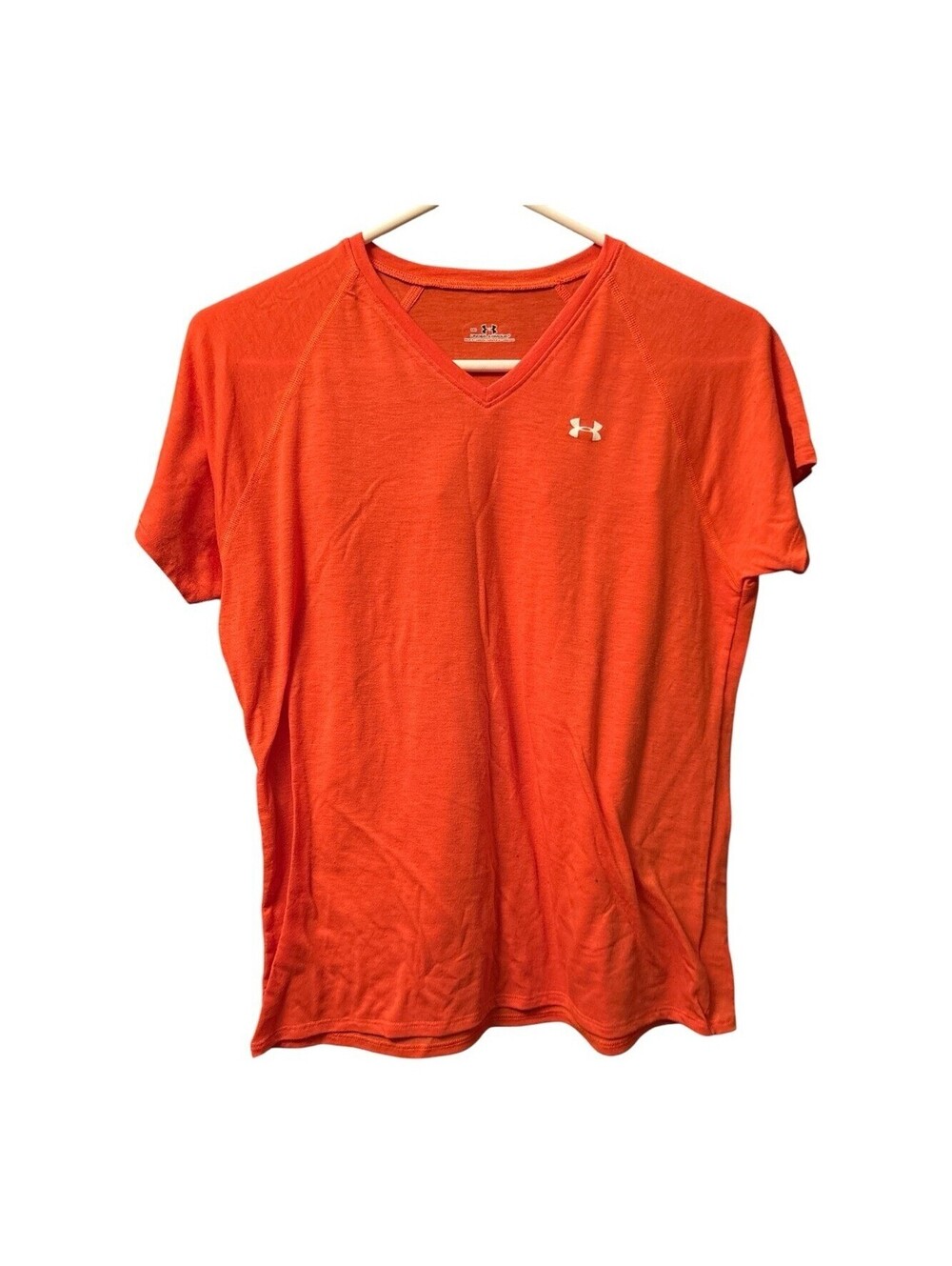 Under Armour Orange V-Neck Short Sleeve Tee